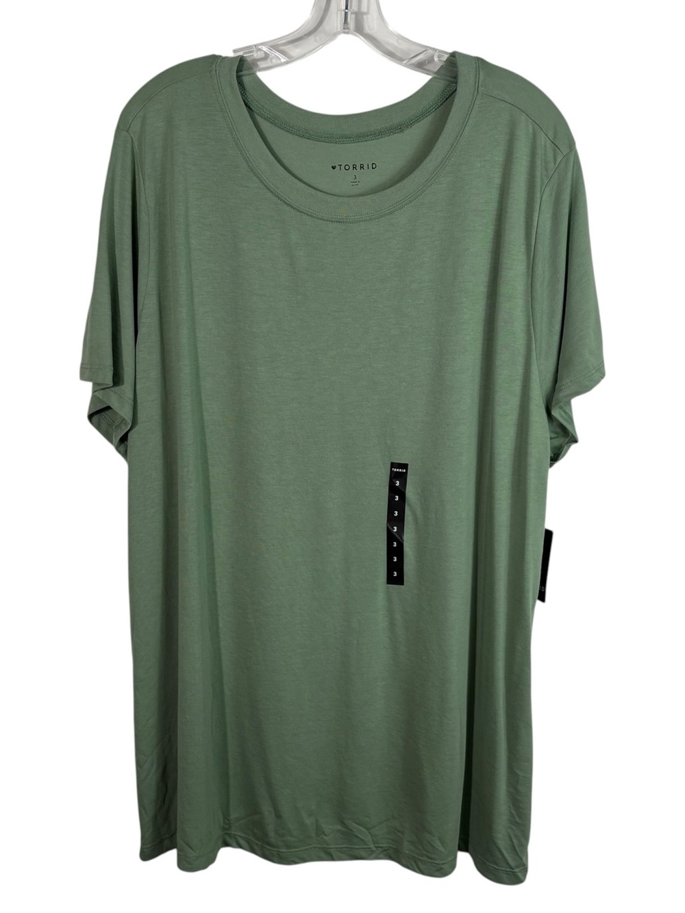 Torrid Everyday Signature Jersey Crew Neck Tee in Hedge Green Plus Size 3X NWT